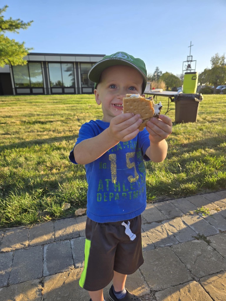 Youth eating at event